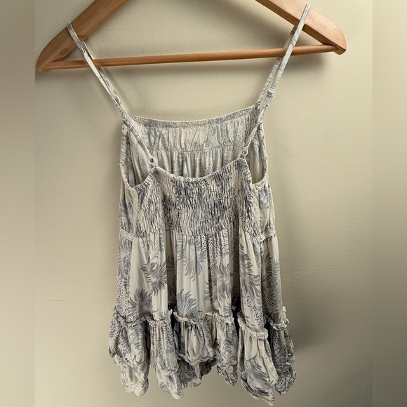 Y2K Lace Crochet Baby Doll Layered Ruffle Spaghetti Strap Tank Top XS Whimsy - Picture 5 of 12